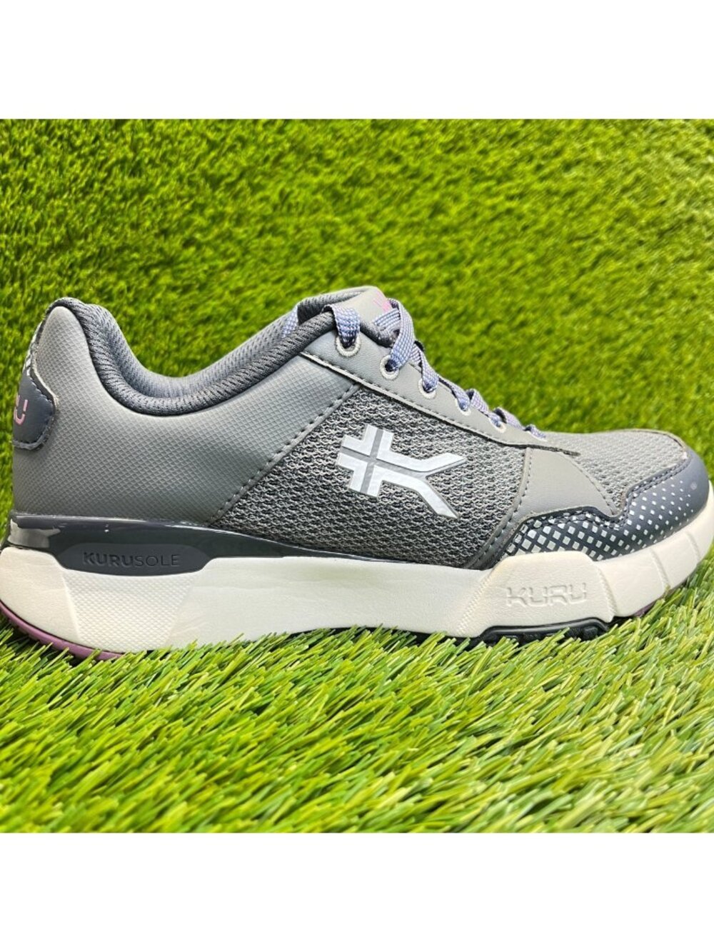 Kuru Quantum 2.0 Womens Size 8D Gray Purple Athletic Running Shoes Sneakers